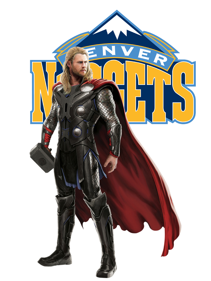 Denver Nuggets Thor Logo vinyl decal